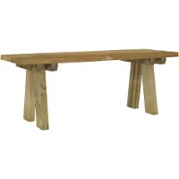 vidaXL : Banco de jardín de 110 cm, madera maciza de pino, tratado
