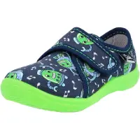 Beck Zapatillas de casa 'Robots' navy / azul claro / lima / blanco