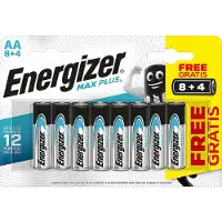 Energizer - Pilas Max Plus AA/LR06/E91, paquete de 8 + 4