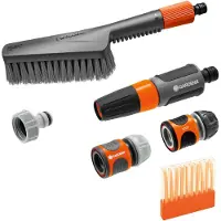 Gardena Juego De Cepillos De Limpieza De Cerdas Suaves Cleansystem S