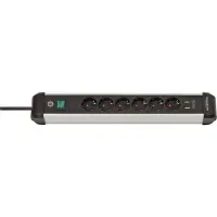 Brennenstuhl 1391030610 Steckdosenleiste Premium-ALU-Line 6fach 3m USB