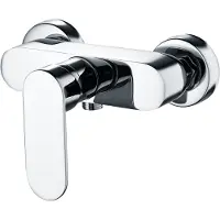 Aloni Grifo de ducha con termostato, monomando para ducha, termostato de ducha cromado