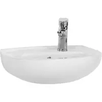 Creavit - Lavabo de cerámica, lavabo de pedestal, 45x30 cm, blanco