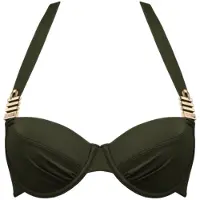 Marlies Dekkers Royal Navy Seaweed Green Plunge Balcony Bikini Top Talla: 70F | Bikinis Outlet | Mujer | Azul