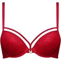 Marlies Dekkers Space Odyssey Red Lace Push Up Bra Talla: 70A | Brasieres Outlet | Mujer | Rojo