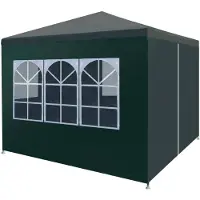 vidaXL Tienda de campaña para fiestas, 3x3 metros, color verde