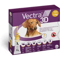 Ceva 3D Dog XS - 1,5 a 4 kg - 3 pipetas