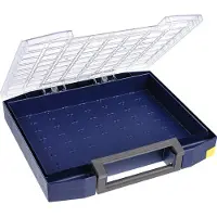 Raaco 434224, Caja para piezas pequeñas, Policarbonato (PC), Azul, Transparente, 1 unidad