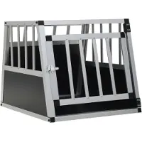 vidaXL Caja de transporte para perros con puerta individual, 54 x 69 x 50 cm