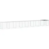vidaXL Jaula para gallinas con techo, color antracita, 803 x 98 x 90 cm, acero galvanizado