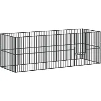 vidaXL : Jaula para perros, 8 piezas, acero galvanizado