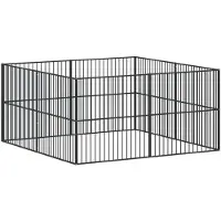 vidaXL : Jaula para perros, 8 piezas, acero galvanizado