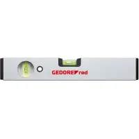 Gedore , nivel de burbuja rojo, modelo R94100151, 300 mm, con 2 ampolletas magnéticas de aluminio, referencia 3301424