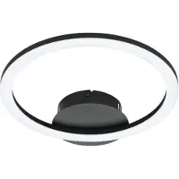 Eglo LED Smart Deckenleuchte Parrapos-Z Schwarz 12W 1400lm CCT 2700K-6500K Dimmbar App Google Alexa Bluetooth ZigBee