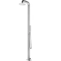 vidaXL Ducha de jardín de 225 cm, acero inoxidable
