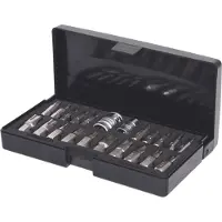 Ks Tools 911.3120, juego de llaves de vaso, 22 piezas, acero, según las normas DIN 3126, ISO 1173 - C 6,3, ISO 1173 - C 8, ISO 1173, peso: 432 g