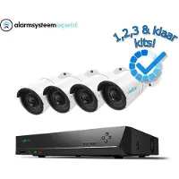 Reolink RLN8-410-2T: Grabador de video de red PoE de 8 canales, resolución 5MP/4MP, con salidas HDMI y VGA, incluye disco duro de 2 TB