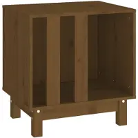 vidaXL Caseta para perros, color miel, 50x40x52 cm, madera maciza de pino