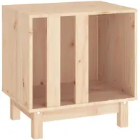vidaXL Caseta para perros, 50x40x52 cm, madera maciza de pino
