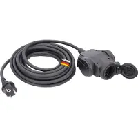 As Schwabe Extensión protectora de goma para contactos, , 3 unidades, 0,3 m, 3x1,5 mm², color negro