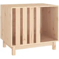 VD Home Furnishing Caseta para perros, 70x50x62 cm, madera maciza de pino
