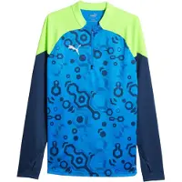 Puma Camiseta funcional 'IndividualCUP' navy / azul oscuro / verde claro / blanco
