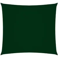 vidaXL Vela de sol, tejido Oxford, cuadrada, 2x2 metros, verde oscuro