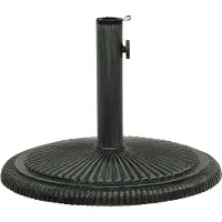 vidaXL Soporte para sombrilla, color verde, 45x45x30 cm, hierro fundido, marca