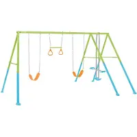Intex Doble Jardín De Infancia Con Columpio Basculante Y Trapecio