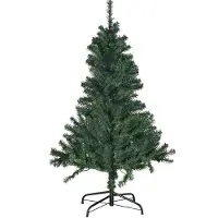 Costway Árbol de Navidad artificial LED de 150 cm, con 600 puntas de PVC, 150 luces LED, 11 modos de iluminación, 5 cambios de color y soporte de metal. Árbol de Navidad verde