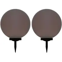 vidaXL : 2 faroles solares para exteriores, lámparas LED esféricas de 50 cm, RGB