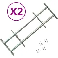 vidaXL Rejas ajustables para ventanas, 2 unidades, 1000-1500 mm