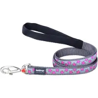 Red Dingo Correa para perro, marca Red Dingo, color rosa intenso sobre fondo gris claro, dimensiones: 2 x 120 cm