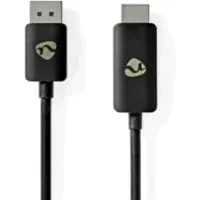 Nedis Cable Adaptador Displayport Macho A Hdmi Macho Ccgb37108bk18 8k Niquelado Tpe 1.8 M 30hz