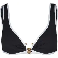 Seafolly - Women's Beach Bound Ring Front Tank - Parte superior de bikini size 44, negro