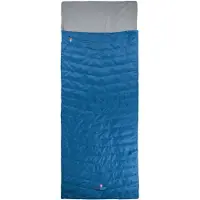 Grüezi Bag - Biopod Wolle Almhütte - Saco de dormir fibra sintética size bis 175 cm Körpergröße - 200 x 77 cm, azul