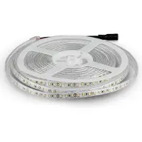 V-TAC Tiras de luces LED - Tiras de iluminación 3528 - 120 LEDs - IP65 - 6500K - Rollo de 5 metros