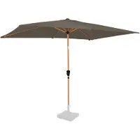 Vonroc Parasol Rapallo 200x300cm - Rectangular - Premium - aspecto madera | Taupe