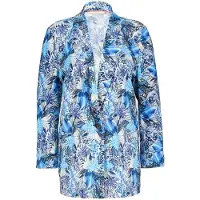 DIDI Travel Blazer Mida In Offwhite With Blue Azur Fusion Print Talla: 42 | Blazers Outlet | Mujer | Azul