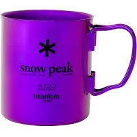 Snow Peak - Titanium Double Wall Cup - Taza size 450 ml, morado