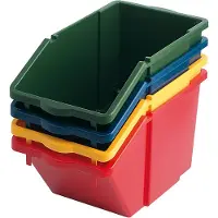 Super Merchant Contenedor de dos compartimentos para residuos reciclables - amarillo, 45 litros