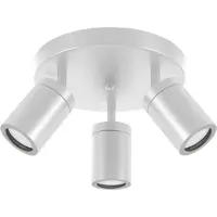 Ideus Lámpara de pared y techo "TENOR" modelo 04074, con casquillo GU10, tecnología LED, regulable y apta para ambientes con alta humedad
