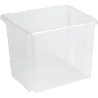 Sunware Caja de almacenamiento Nesta, 45 litros, transparente, de plástico apilable