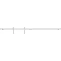 vidaXL Juego de herrajes para puertas correderas pequeñas, para puertas de armario, acero al carbono, 152 cm