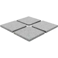 The Living Store : Placas de contrapeso para sombrillas, 4 unidades, cuadradas, color gris granito, 100 kg