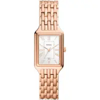Fossil Reloj analógico 'Raquel' oro rosa / negro / blanco