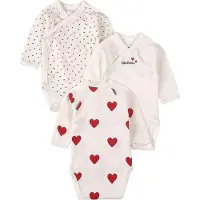 Petit Bateau Pijama entero/body rojo / blanco natural