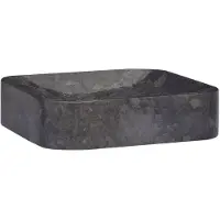 vidaXL Lavabo negro, 40x40x10 cm, mármol