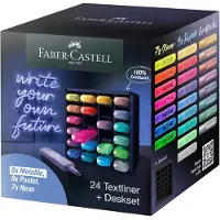 Faber Castell Rotulador 254602 Metallic &amp; Neon Precision Chisel Tip Pastel 24 Unidades