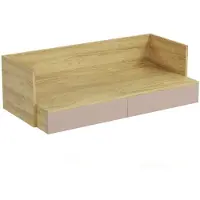 Halmar Escritorio Psací con cajones Mobius BIU2S - nogal natural / rosa antiguo